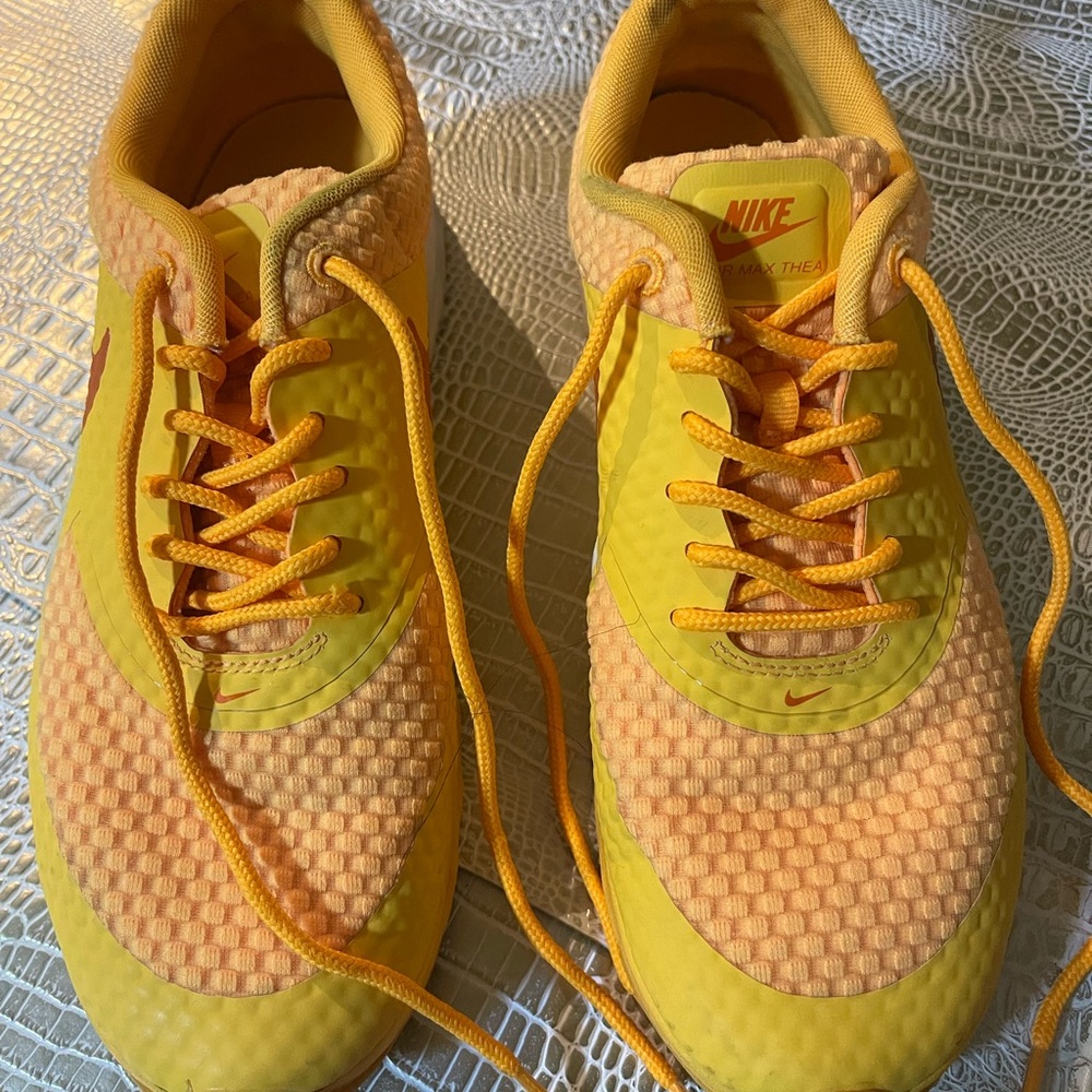 Womens Orange & Orange yellow Nike Air Max Thea sneakers size 8